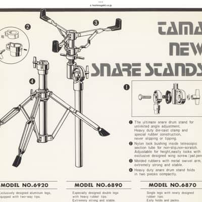 TAMA Snare Stand Red label (MIJ) 80’S image 8