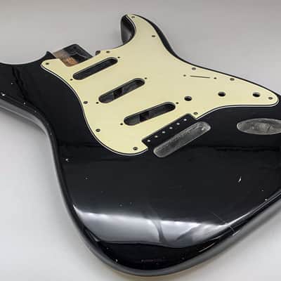 3lbs 15oz BloomDoom Nitro Lacquer Aged Relic Black S-Style Vintage Custom Guitar Body image 3