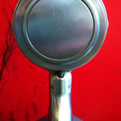 Vintage RARE 1940's Shure 70ST crystal microphone satin chrome w Shure S-36 stand 55 55S image 12