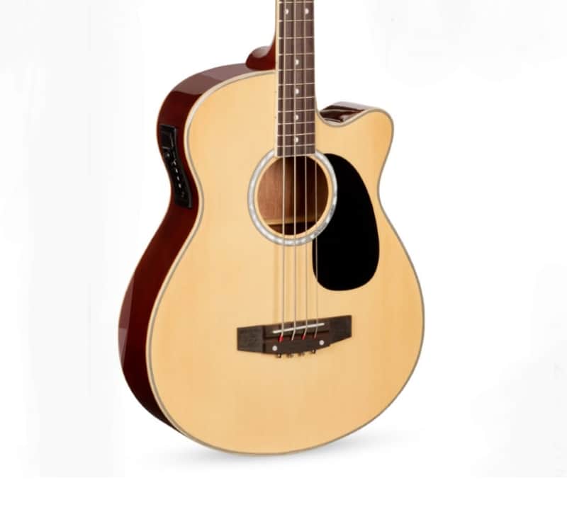 🎸Acoustic Electric Bass Guitar with a Rosewood Fretboard +Soft Case/Gig Bag +Strap +Cable +Picks!🎸 image 1