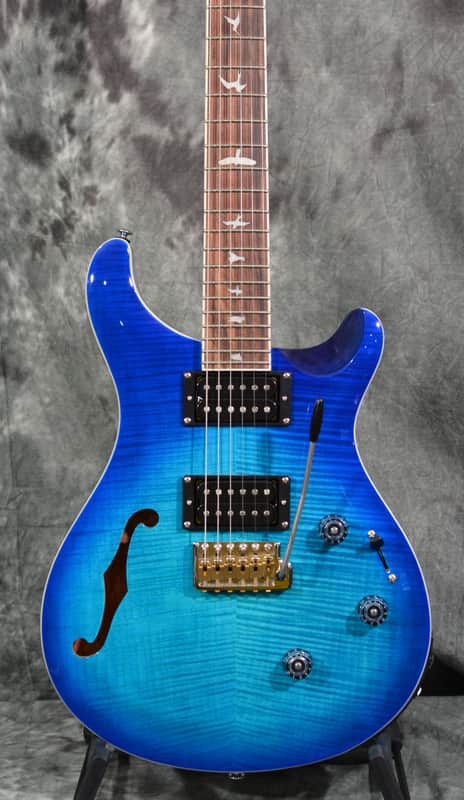 PRS SE Custom 24 Semi-Hollow Piezo Lake Blue w/ Gigbag& FAST Same Day Shipping image 1