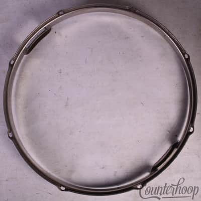 *Slingerland 15"Double-Flange Snare Drum Resonant Rim/Hoop Brass 40s Radio King* image 5