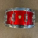 Ludwig LS403 Classic Maple 6.5x14" 10-Lug Snare Drum 1998 - Present - Red Sparkle