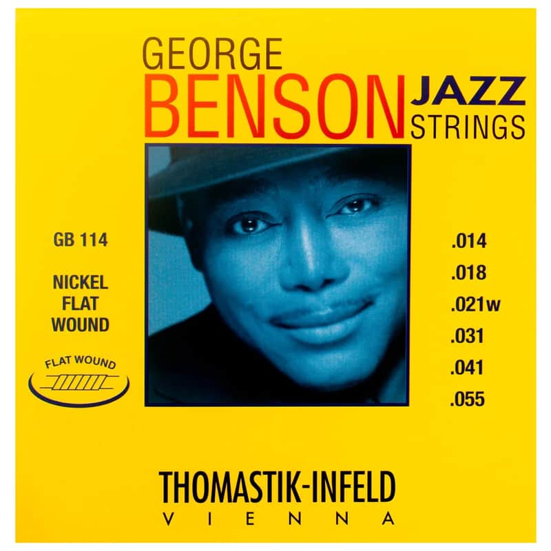 Thomastik-Infeld GB114 George Benson Signature Flatwound Jazz Guitar Strings Medium (.014-.055) image 1