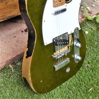DY Guitars Francis Rossi / Status Quo tribute green relic tele body PRE-BUILD ORDER image 3