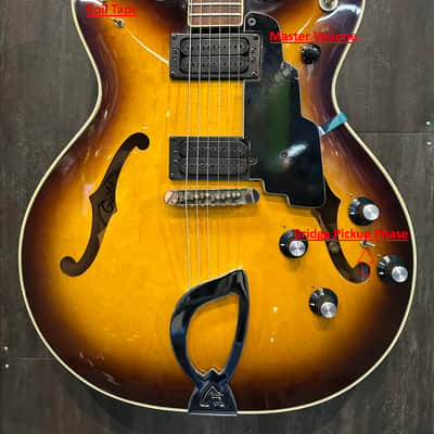 1978 Guild Starfire IV Sunburst, heavily modded, w/ original case in Very Good Condition! image 2