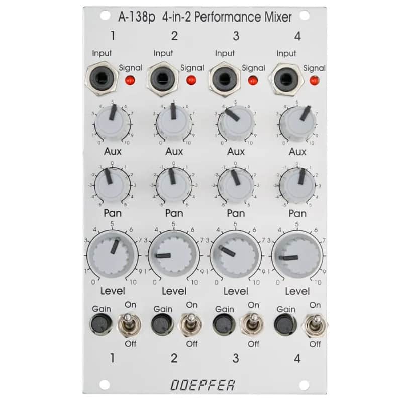 Doepfer A-138p 4-in-2 Performance Mixer - Silver image 1