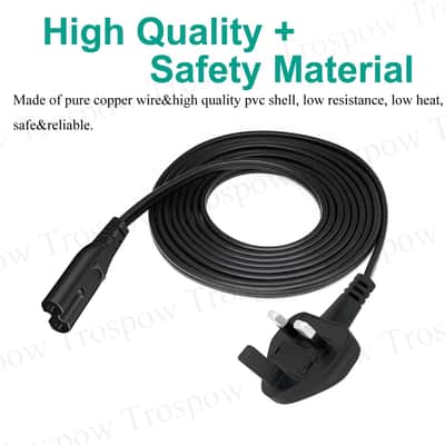 Power Plug Cord Replacement for Sanyun SW208 SW206 Speaker 2 pin Figure 8 Power Lead Cable image 2