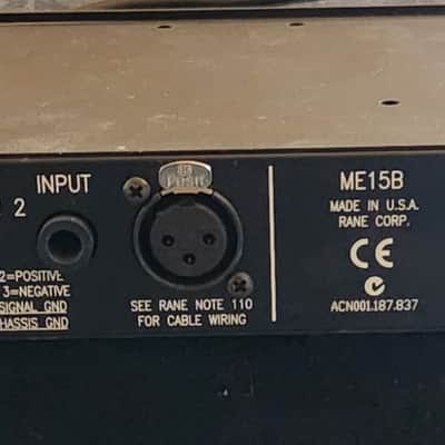 Rane ME15B - 2-Channel Graphic Equalizer EQ Rackmount image 2