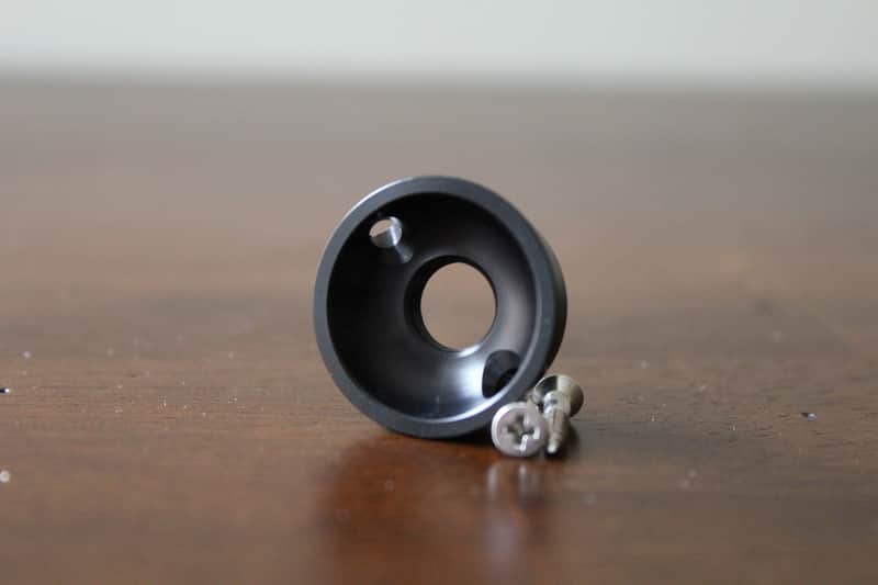 Forney Custom Telecaster threaded jack plate, Jet Black image 1