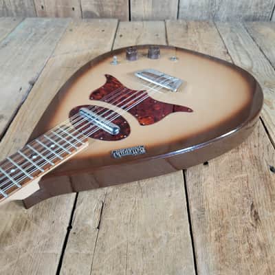 Danelectro Bellzouki 12 String Teardrop 1960s w/ Gig Bag - Brown Burst image 12