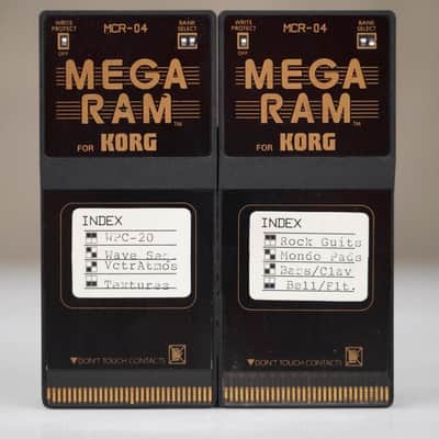 2 Korg MCR-04 Mega RAM Cards Loaded with Wavestation Sounds #59271 image 1