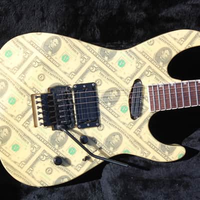 1988 ESP USA Custom Shop Mirage Deluxe Finished With Real $5 Dollar Bills Guitar Super Rare - OHSC image 1