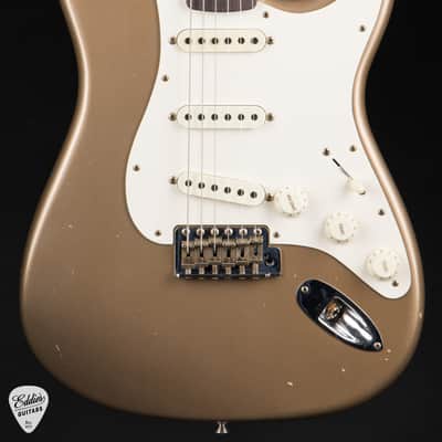 Fender Custom Shop Masterbuilt 1959 Transition Stratocaster Journeyman Relic - Shoreline Gold image 2