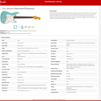 2018 Fender Eric Johnson Stratocaster with Rosewood Fretboard - Tropical Turquoise image 15
