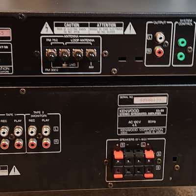 Kenwood The Kenwood KA-88 + KT-58 digital quartz-synthesizer AM/FM stereo tuner 1986 - Black image 12