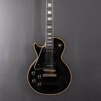Gibson Custom Shop 1954 Les Paul Custom Staple Pickup Reissue Left Hand - VOS Ebony image 3