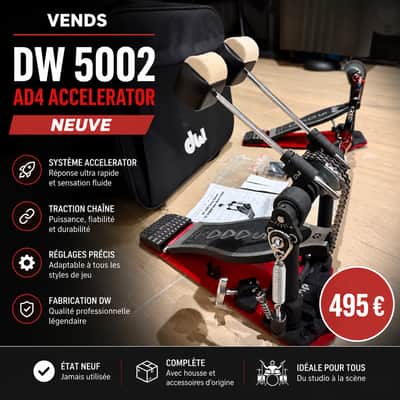 DW DW CP 5002 AD4 Accelerator Drive Twin Pedal with Original Case 2026 - NEUVE image 1