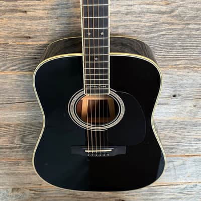 Used Martin D-35 Johnny Cash Signature Acoustic Guitar - Black w/OHSC image 2