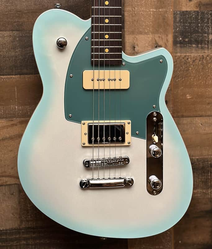 Reverend Double Agent OG Chronic Blue Burst Guitar image 1