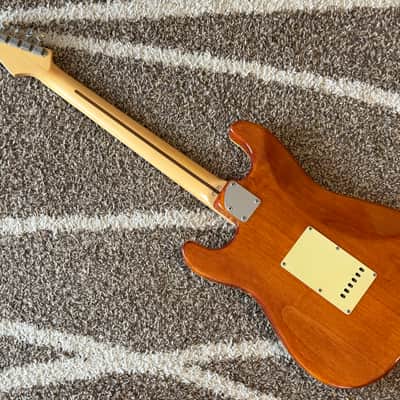 RARE&CLEAN! Fender Japan AST-110DMC Aerodyne Special Flame Maple Top Stratocaster 2006-2008 - Flame Amber Japanese-Market-only Model w/Vanzandt Pup Upgraded MIJ image 7