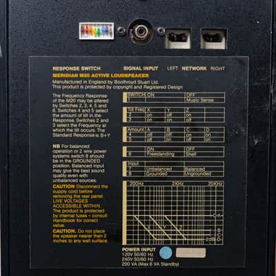Meridian Speakers M20 Active Loudspeaker Set Crossovers Boothroyd