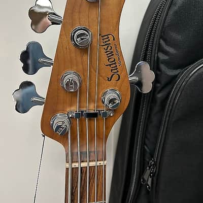 Sadowsky MetroExpress Vintage J/J 5 String Bass w/Morado Fingerboard 2024 - Silver Metallic image 3