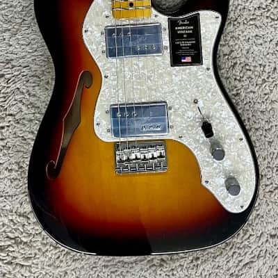 Fender American Vintage II 1972 Telecaster Thinline, 3-Color Sunburst w/Case image 1