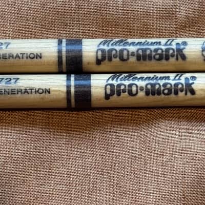Pro-Mark 5 Pairs Millennium II 727 New Generation White Oak Nylon Tip Sticks image 3