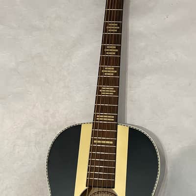 Recording King Series 7 RPS-7-NGB Limited-edition Steamboat Single 0 Acoustic Guitar - Black and Gold Satin image 4