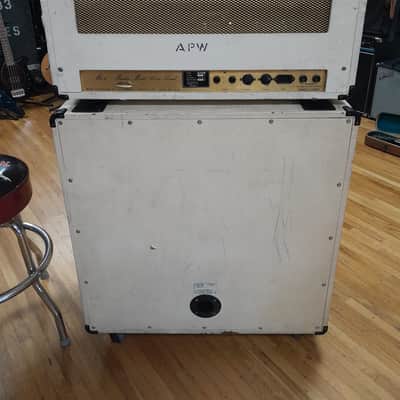Marshall JMP 2203 Mk2 Master Model Lead 100-Watt Guitar Amp Head(Super Rare) 1977 w/matching 1980 cab -White image 2