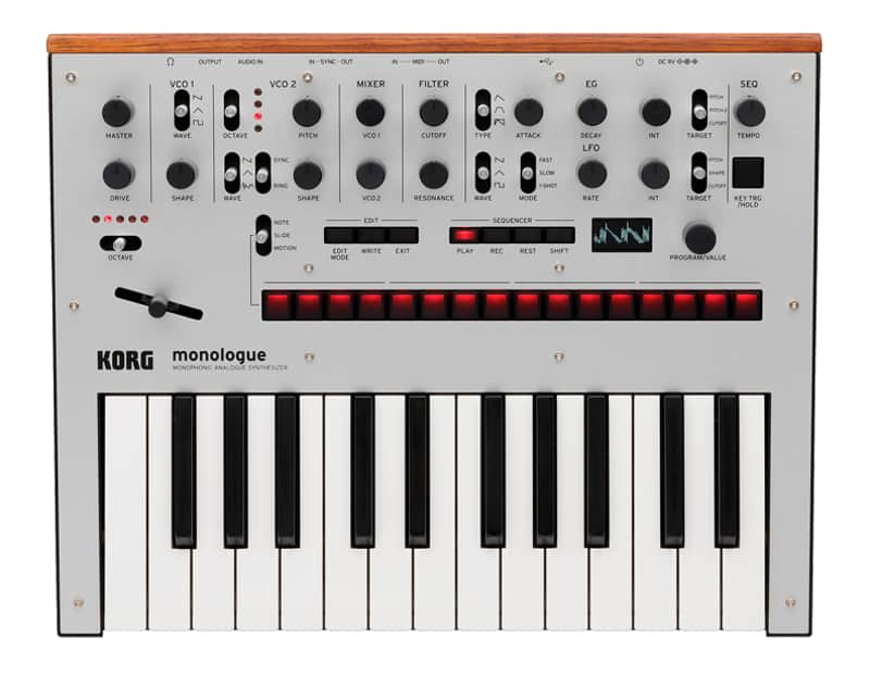 Korg Monologue Monophonic Analog Synthesizer - Silver image 1