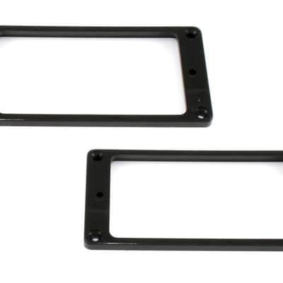 Allparts PC-0733-023 Curved Neck and Bridge Humbucking Pickup Ring Set Black (set of 2) image 1