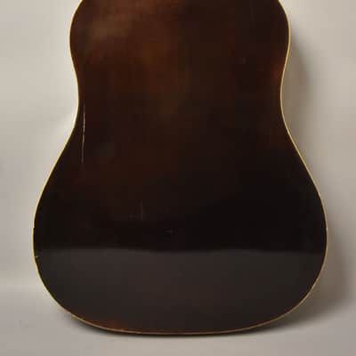 c. 1942 Gibson J-50/J-45 Jumbo Acoustic Banner Logo Refinished Sunburst w/HSC image 5