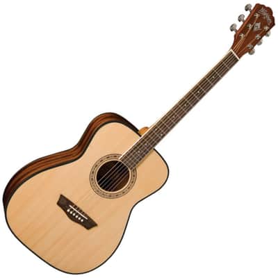 Washburn AF5K Apprentice 5 Folk Body Acoustic Guitar with Hardshell Case image 2