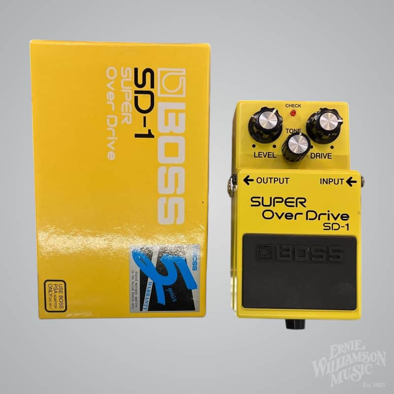 Boss SD-1 Super OverDrive (Silver Label) 1997 - Present - Yellow image 1