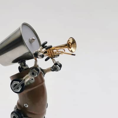 Trumpet Player Ornaments Punk Industrial style Small Lamp Gift By Handmade,price include the import duty for US buyer image 4