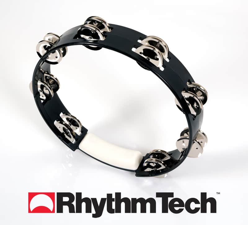 Rhythm Tech TRUE COLOURS TAMBOURINE 10" TC4010 - Black image 1