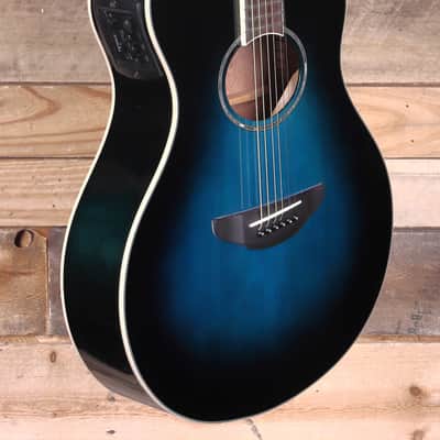 Yamaha APX600 Thinline Acoustic/Electric Guitar Oriental Blue Burst image 2