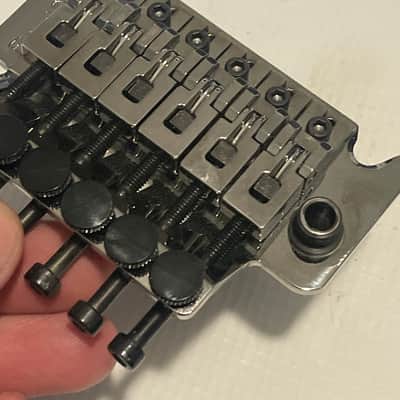 2000's Schaller Original Made in Germany Cosmo/Black Chrome Floyd Rose Electric Guitar Tremolo Bridge & Arm Set image 22