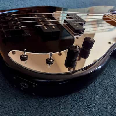 Vista Bass Guitar Vintage 80's - Black/Mirrored MIJ Rare image 3
