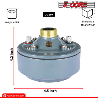 5Core Indoor Outdoor PA Loud Speaker Horn 18 Inch + Compression Driver Unit 600W PMPO RH18+DU60 image 2