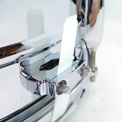 Pearl 5.5x14"Mirror Chrome Steel Shell Snare Drum 8-Lug Remo CS + Ambassador image 7