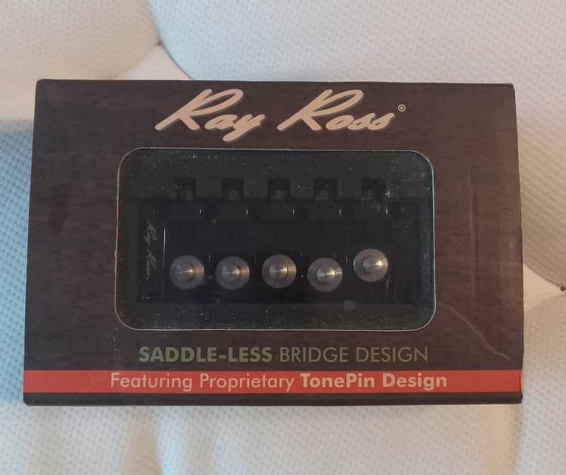 Roy Ross 5 String bass bridge- New in Box Roy Ross 5 String bass bridge- New in Box - BLACK image 1