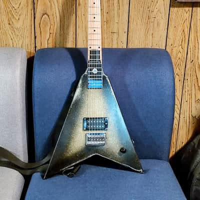 Custom Full size "Mini" Flying V Black and Gold sparkle image 3