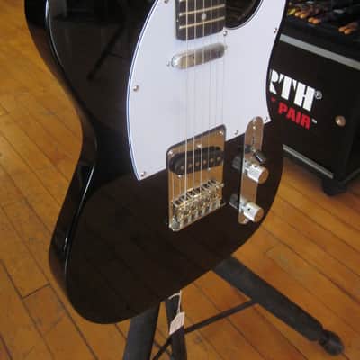 Jay Turser JT-LT-BK-A-U Electric Guitar Single Cutaway Black/White image 9