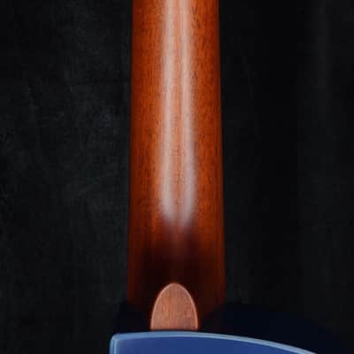 Preowned National ResoRocket Steel Satin Navy Blue w/ Lollar P90 image 13