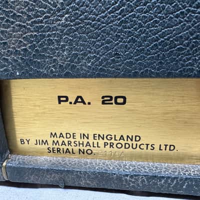 Marshall Model 1917 JMP PA20 pa p.a. 20-Watt Tube Amplifier Head 1970 - Local Pickup Only image 13