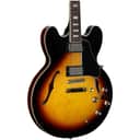 Epiphone Inspired by Gibson Custom 1962 ES-335 Reissue Electric Guitar (with Case), Vintage Burst