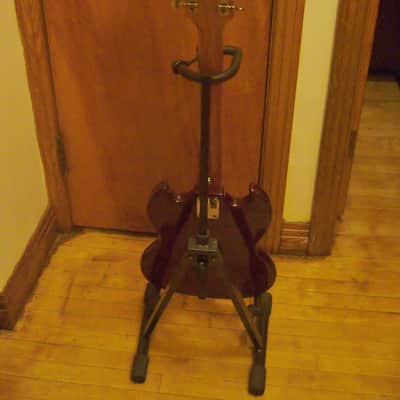 Vintage 70's Raven Electric Guitar Matsumoku Japanese SG-Style Wine Red w/Vibrato image 2
